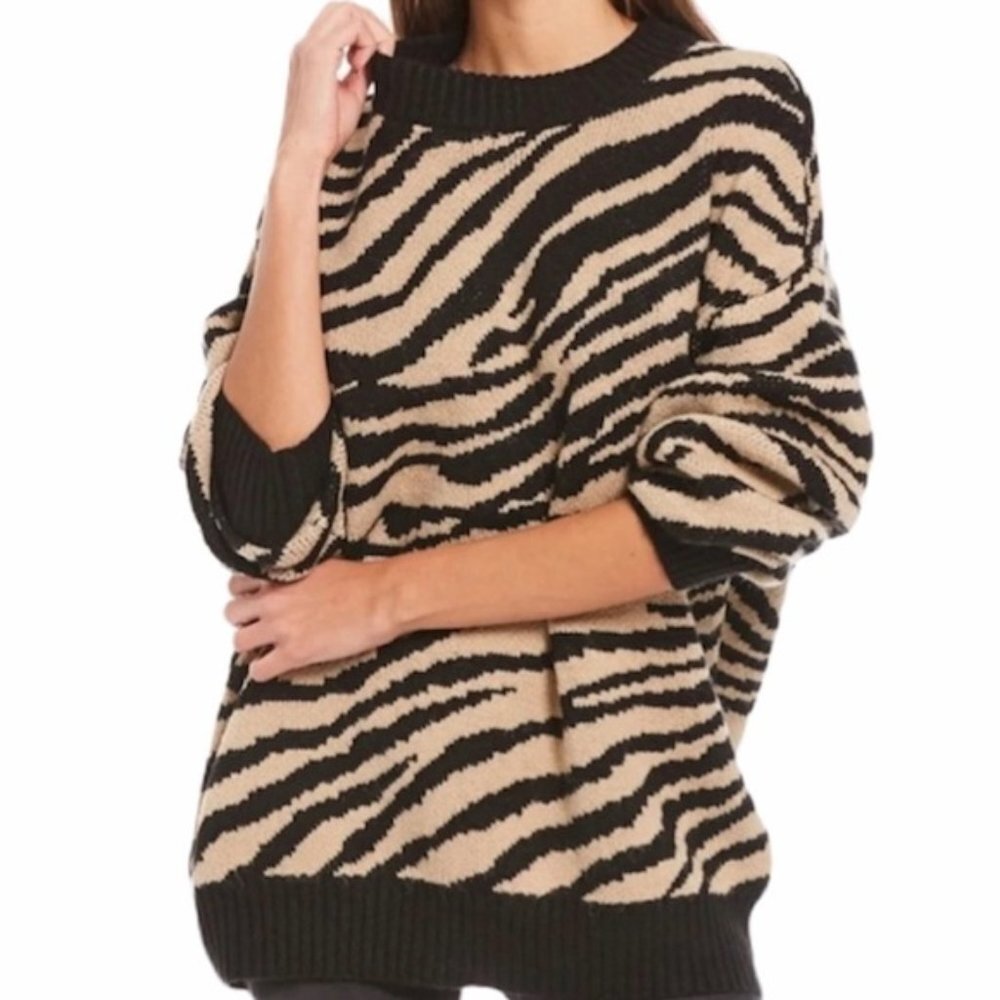 Sanctuary Wild Kingdom Animal-Print Sweater